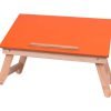 wooden foldable laptop & study table for kids orange open view